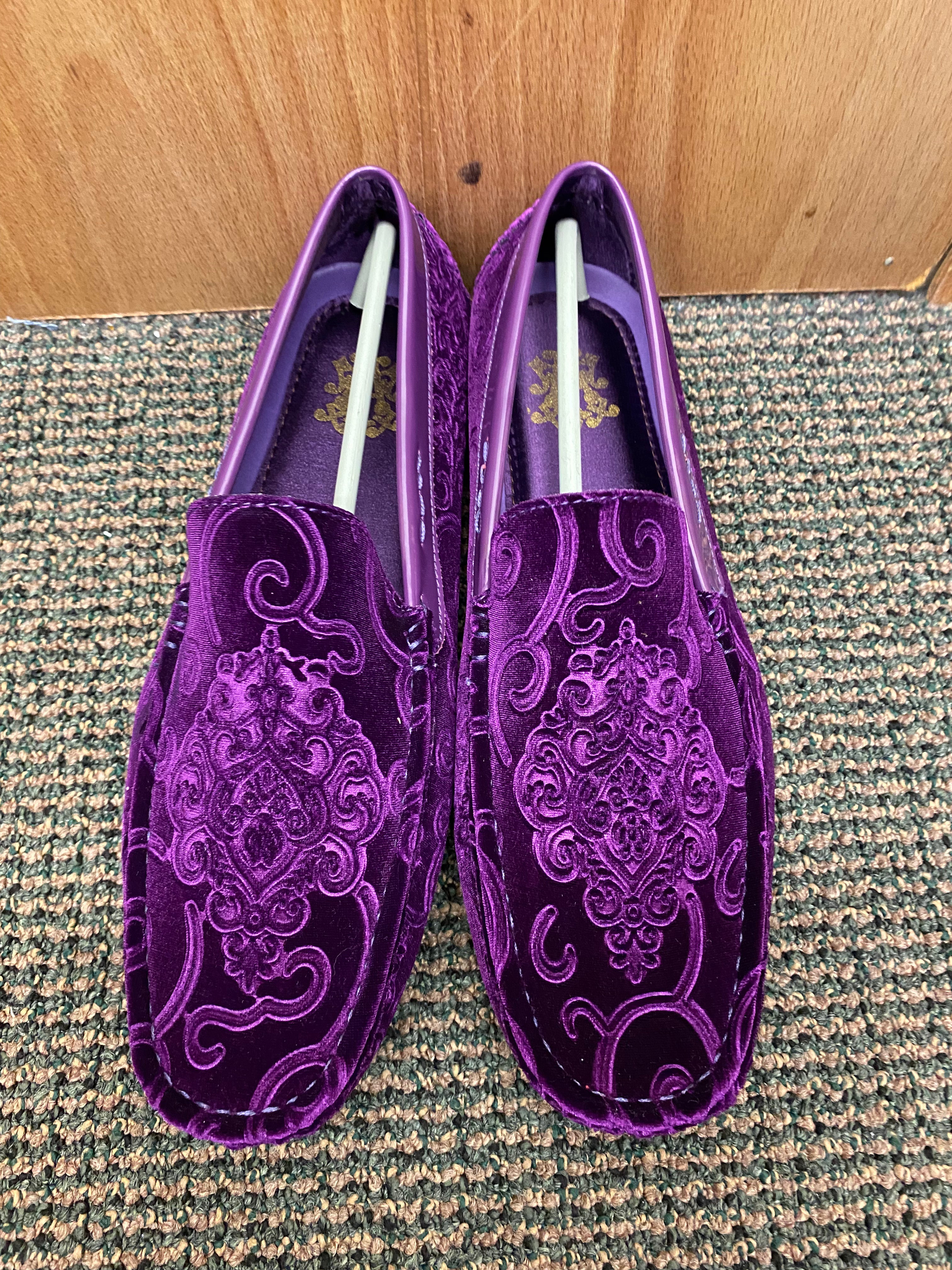 Purple velvet dress shoes mens shop