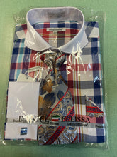 Load image into Gallery viewer, Daniel Ellissa DS3767P2 Navy/Red Dress Shirt