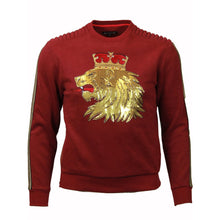 Load image into Gallery viewer, M5400 Makobi Lion Crown Fleece Sweatshirt - Burgundy
