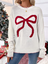 Load image into Gallery viewer, Bowknot Pattern Oversized Long-Sleeve Christmas Sweater | NCS
