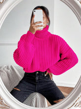Load image into Gallery viewer, Turtleneck Drop Shoulder Ribbed Knit Sweater | NCS

