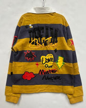 Load image into Gallery viewer, BISCOTTI Kid's Long Sleeve Polo Shirt With Heavy Print Effects &amp; Patch Works
