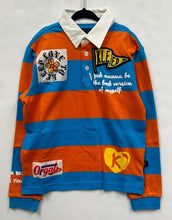 Load image into Gallery viewer, ZORA Kid's Long Sleeve Polo Shirt With Heavy Print Effects &amp; Patch Works
