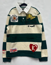 Load image into Gallery viewer, SAGE Kid's Long Sleeve Polo Shirt With Heavy Print Effects &amp; Patch Works
