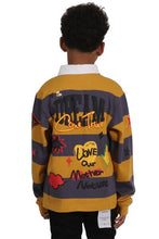 Load image into Gallery viewer, BISCOTTI Kid's Long Sleeve Polo Shirt With Heavy Print Effects &amp; Patch Works
