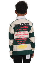 Load image into Gallery viewer, SAGE Kid's Long Sleeve Polo Shirt With Heavy Print Effects &amp; Patch Works
