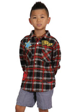 Load image into Gallery viewer, MALLARD Kid's Premium Mid-weight Flannel Shirt With Heavy Embroidery Works, Patch Work &amp; Print Effects
