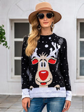 Load image into Gallery viewer, Oversized Christmas Reindeer Jacquard Knit Sweater | NCS
