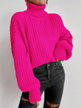 Load image into Gallery viewer, Turtleneck Drop Shoulder Ribbed Knit Sweater | NCS
