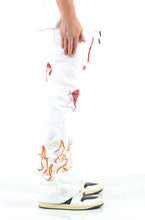 Load image into Gallery viewer, FROST Heavy weight brushed graphic skinny flare stacked pants
