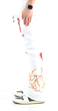 Load image into Gallery viewer, FROST Heavy weight brushed graphic skinny flare stacked pants
