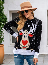 Load image into Gallery viewer, Oversized Christmas Reindeer Jacquard Knit Sweater | NCS
