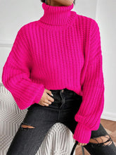 Load image into Gallery viewer, Turtleneck Drop Shoulder Ribbed Knit Sweater | NCS
