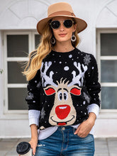Load image into Gallery viewer, Oversized Christmas Reindeer Jacquard Knit Sweater | NCS
