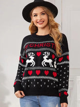 Load image into Gallery viewer, Cozy Reindeer Jacquard Christmas Ugly Sweater | NCS
