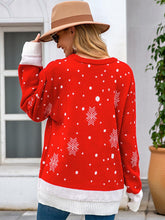 Load image into Gallery viewer, Oversized Christmas Reindeer Jacquard Knit Sweater | NCS
