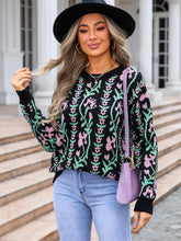 Load image into Gallery viewer, Vine Flower Jacquard Fashion Knit Sweater | NCS
