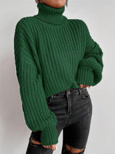 Load image into Gallery viewer, Turtleneck Drop Shoulder Ribbed Knit Sweater | NCS
