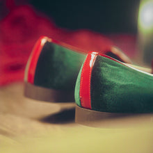 Load image into Gallery viewer, Women's Dark Green Velvet Milano Loafer
