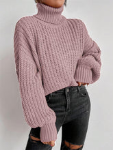 Load image into Gallery viewer, Turtleneck Drop Shoulder Ribbed Knit Sweater | NCS
