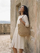 Load image into Gallery viewer, Crochet Woven Fan-Shape Shoulder Tote Bag
