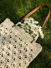 Load image into Gallery viewer, Crochet Woven Fan-Shape Shoulder Tote Bag
