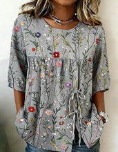 Load image into Gallery viewer, Women's Floral 3D Print Pullover Top – Loose Fit Elegant Casual S to 3XL
