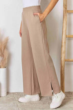Load image into Gallery viewer, RISEN Wide Waistband Slit Wide Leg Pants
