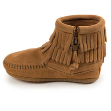 Load image into Gallery viewer, Minnetonka Double Fringe Side Zip - Children&#39;s Boot
