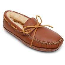 Load image into Gallery viewer, Minnetonka Sheepskin Moose Slipper - Mens Slippers
