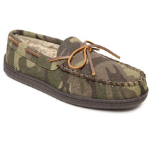 Load image into Gallery viewer, Minnetonka Pile Lined Hardsole Canvas (Camo) - Mens Slipper
