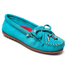 Load image into Gallery viewer, Minnetonka Thunderbird Animikii Hardsole Suede - Womens Moccasin
