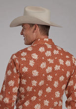 Load image into Gallery viewer, Roper 2282 Cream Floral (Orange) - Men's Western Shirt
