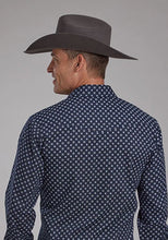 Load image into Gallery viewer, Roper 2284 White Squares (Navy) - Men's Western Shirt

