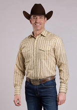 Load image into Gallery viewer, Roper 2661 Wallpaper Floral (Tan) - Men's Western Shirt
