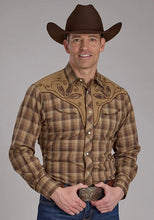 Load image into Gallery viewer, Roper 2129 Ombre Plaid (Brown) - Men's Western Shirt
