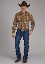 Load image into Gallery viewer, Roper 2129 Ombre Plaid (Brown) - Men's Western Shirt

