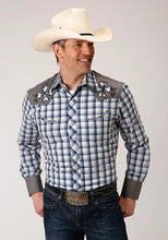 Load image into Gallery viewer, Roper 01018 Royal Plaid (Blue) - Men's Western Shirt
