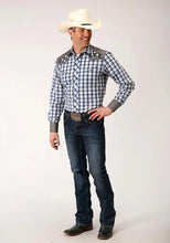 Load image into Gallery viewer, Roper 01018 Royal Plaid (Blue) - Men's Western Shirt

