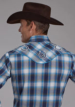 Load image into Gallery viewer, Roper 2102 Plaid (Blue) - Men's Western Shirt
