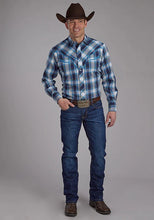 Load image into Gallery viewer, Roper 2102 Plaid (Blue) - Men's Western Shirt
