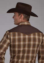 Load image into Gallery viewer, Roper 2107 Tobacco Plaid (Brown) - Men's Western Shirt
