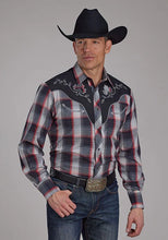 Load image into Gallery viewer, Roper 2109 Red Plaid (Black) - Men's Western Shirt
