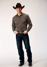 Load image into Gallery viewer, Roper 1890 Chocolate Stripe (Brown) - Men's Western Shirt
