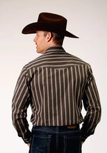 Load image into Gallery viewer, Roper 1890 Chocolate Stripe (Brown) - Men's Western Shirt
