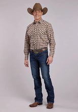 Load image into Gallery viewer, Roper 2905 Woven Plaid (Brown) - Men's Western Shirt
