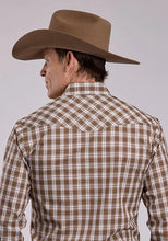 Load image into Gallery viewer, Roper 2905 Woven Plaid (Brown) - Men's Western Shirt
