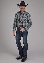 Load image into Gallery viewer, Roper 2105 Plaid Yokes (Grey) - Men's Western Shirt

