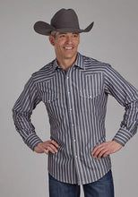 Load image into Gallery viewer, Roper 2113 Stripe (Black) - Men's Western Shirt
