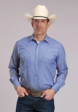 Load image into Gallery viewer, Roper 3031 Wide Stripe (Blue) - Men's Western Shirt
